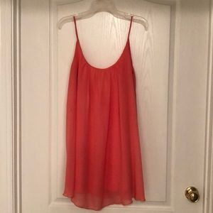 coral flowy shirt